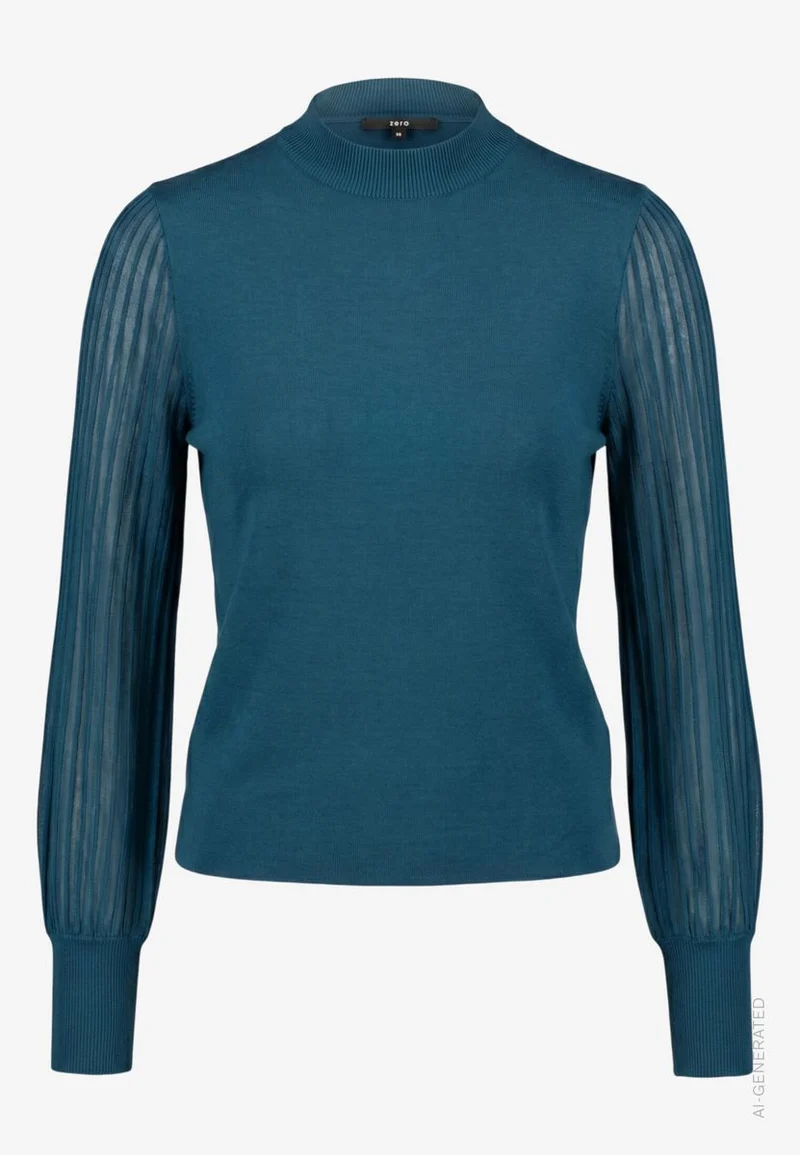 Damen Pullover mit transparenten Ärmeln