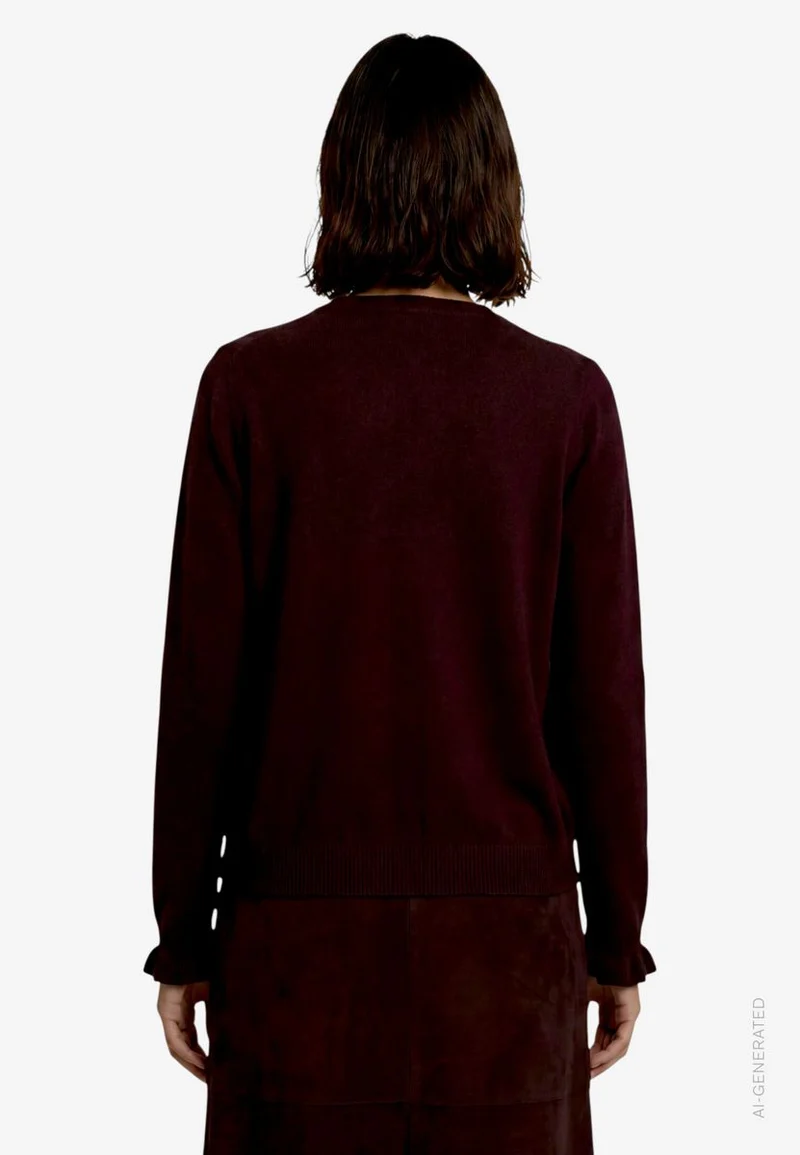 Strickjacke Damen mit Rüschen