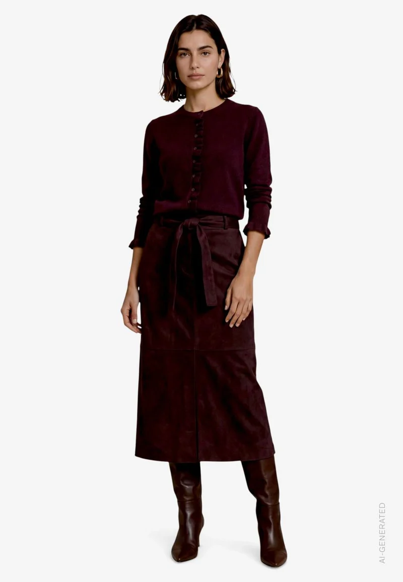 Strickjacke Damen mit Rüschen