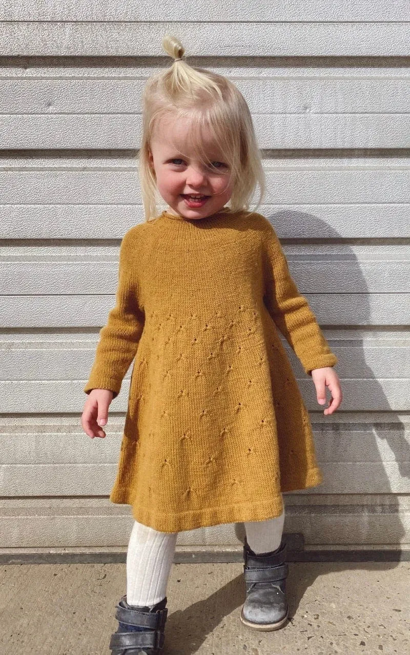 Löwenzahn Kleid Kinder - SUNDAY - Strickpaket