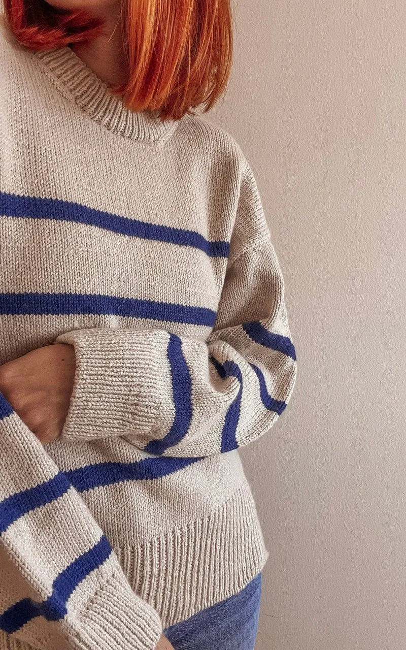 Marseille Sweater (gestreift) Damen - DOUBLE SUNDAY - Strickset