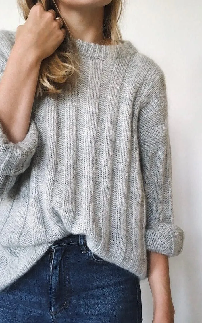 Längsstreifen Pullover Damen - SUNDAY & TYNN SILK MOHAIR - Strickpaket