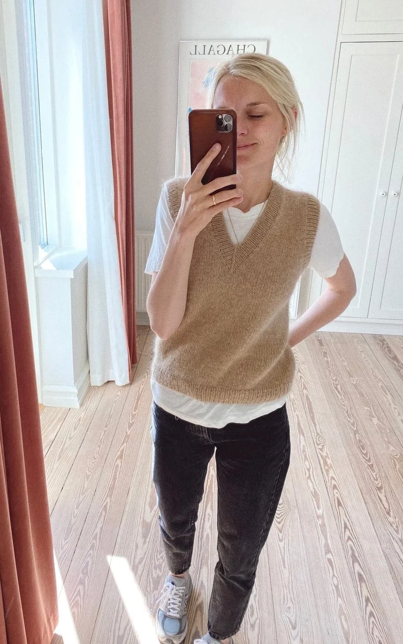 Stockholm Pullunder V-Ausschnitt - SUNDAY & TYNN SILK MOHAIR - Strickset