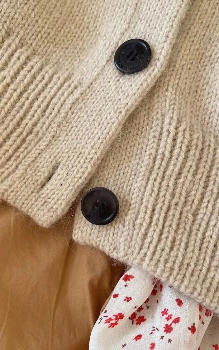 Champagne Cardigan - DOUBLE SUNDAY & TYNN SILK MOHAIR - Strickset