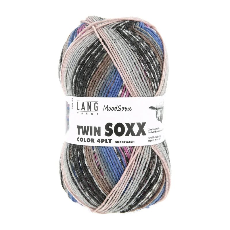 Lang Yarns Twin Soxx 4-fach 587 Blau/Violett/Marine 1156 Relaxed