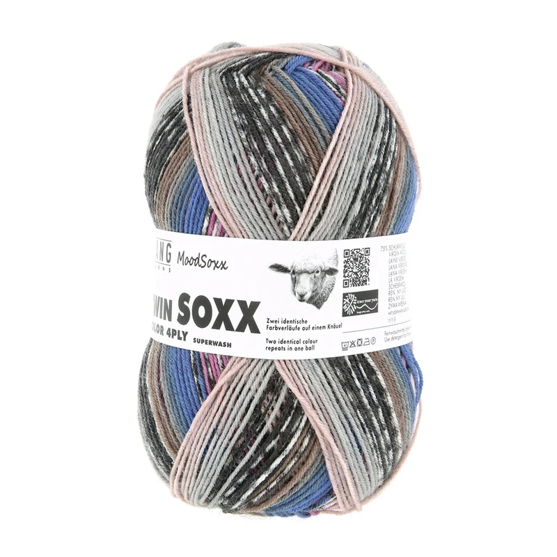 Lang Yarns Twin Soxx 4-fach 587 Blau/Violett/Marine 1156 Relaxed