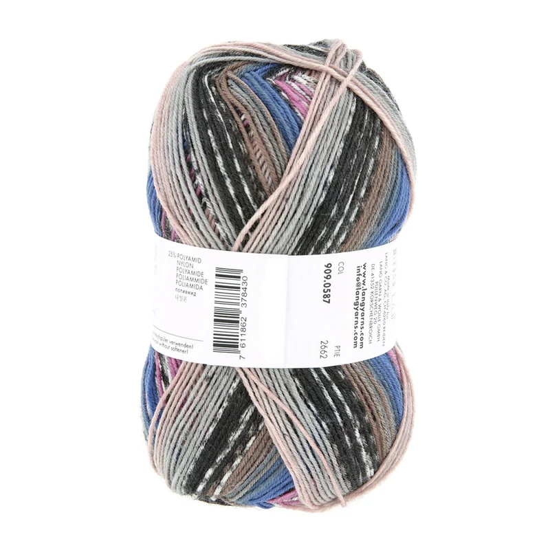 Lang Yarns Twin Soxx 4-fach 587 Blau/Violett/Marine 1156 Relaxed