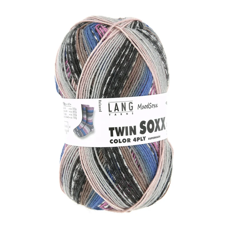 Lang Yarns Twin Soxx 4-fach 587 Blau/Violett/Marine 1156 Relaxed