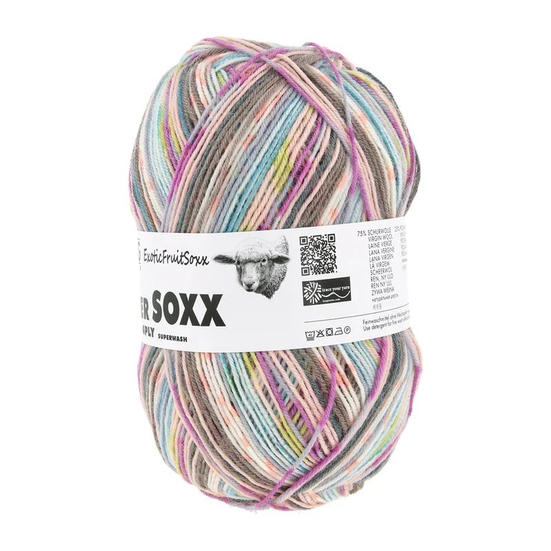 Lang Yarns Super Soxx Color 4-fach 568 Rosa/Braun 1153 Lychee