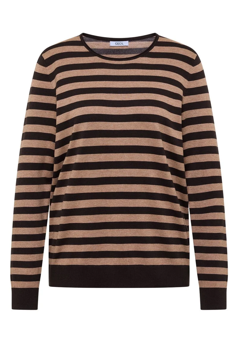Pullover mit Rundhals und Streifen