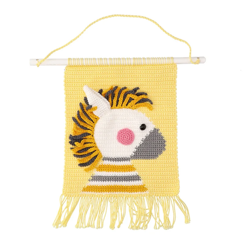 Wandbehänge „Zebra Zara“ – Häkelpaket – Mrs. Milly