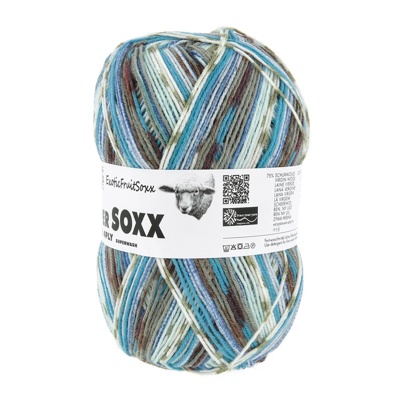 Lang Yarns Super Soxx Color 4-fach 565 Blau/Grau 1153 Akebi