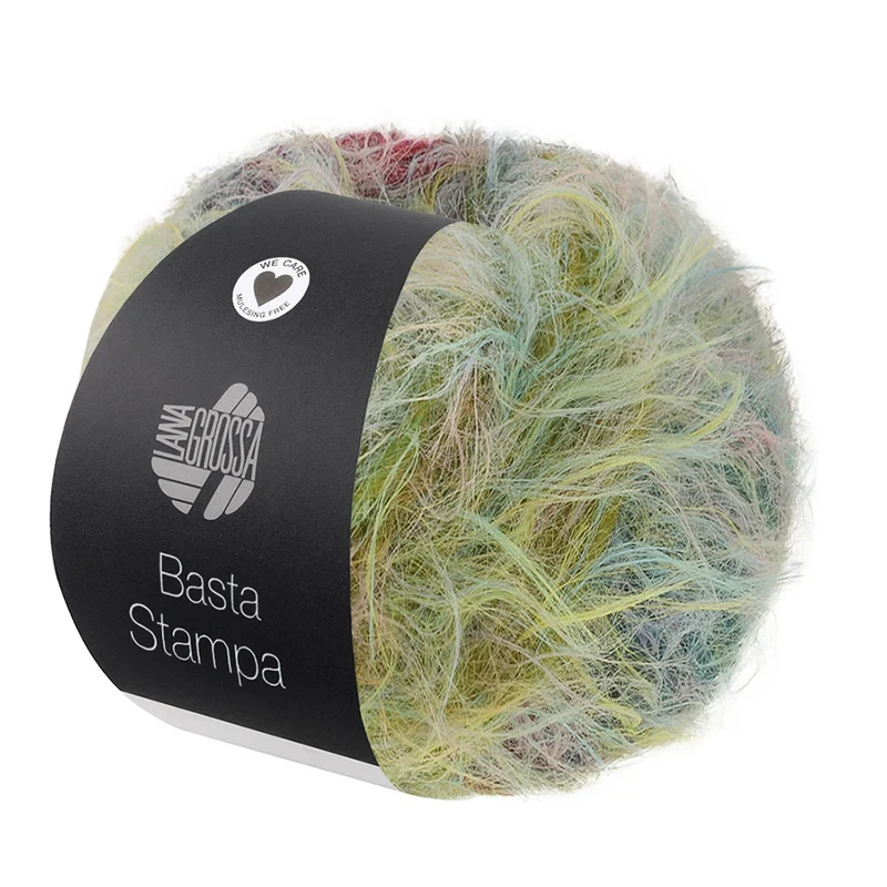 Lana Grossa Basta Stampa 202 Gelb/Mint/Hellblau/Flieder/Dunkelviolett