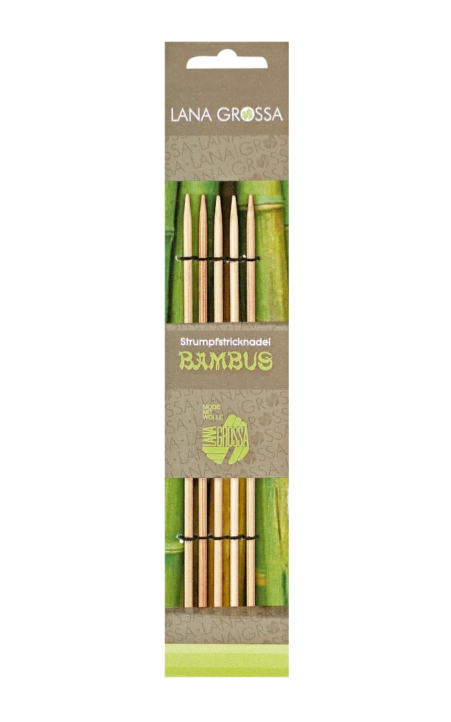 10 mm Strumpfstricknadeln Bambus (5er-Set)
