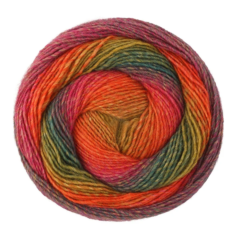 Lana Grossa Gomitolo Versione 464 Dunkeloliv/-Grün/Grauviolett/Fuchsia/Rot
