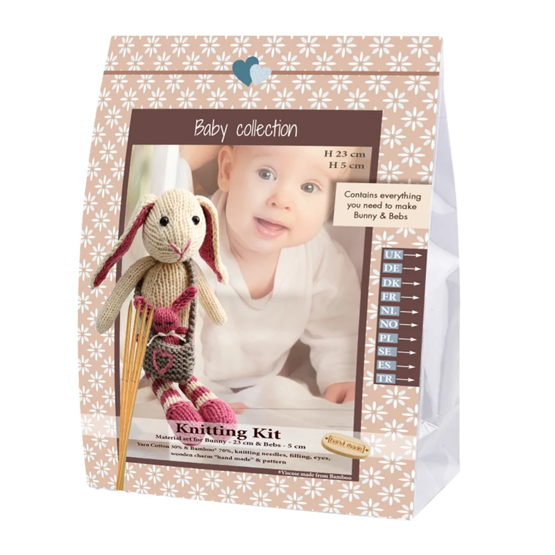 Go Handmade Bunny & Bebs – Hellrosa & Walnuss 17216