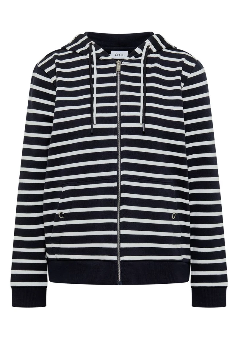 Langarm Jacke mit Kapuze und Struktur