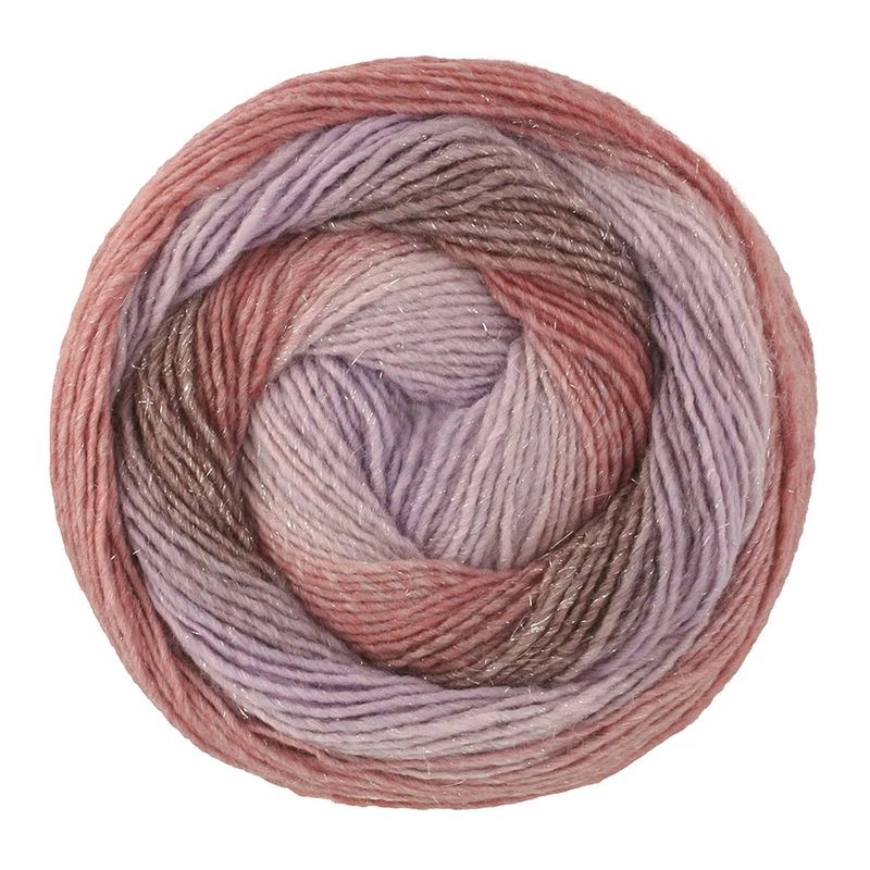 Lana Grossa Gomitolo Gala 4040 Kastanie/Mauve/Flieder/Graubraun