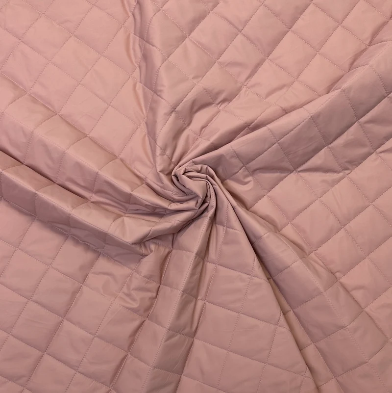 No. 1405 Steppstoff Rauten altrosa / creme