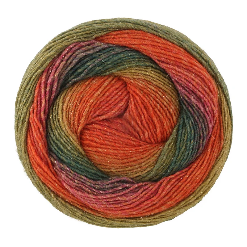 Lana Grossa Gomitolo Gala 4037 Rot/Tomate/Fuchsia/Dunkelgrün/-oliv/Helloliv/Braun