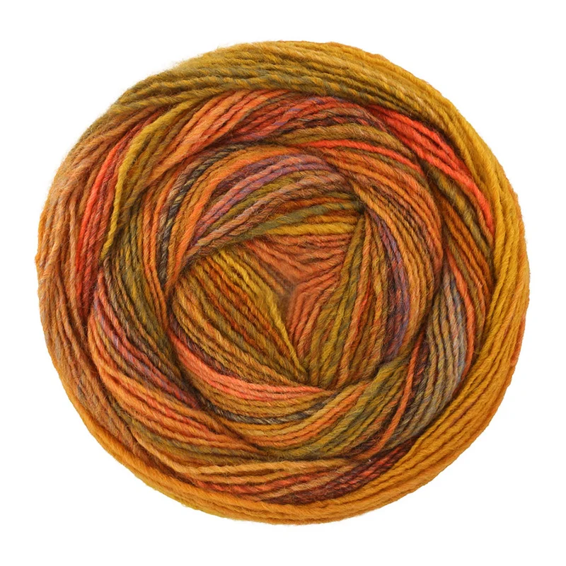 Lana Grossa Gomitolo Intenso 244 Orange/Nougat/Ocker/Graublau/Hell-/Dunkel-/Rotbraun/Koralle