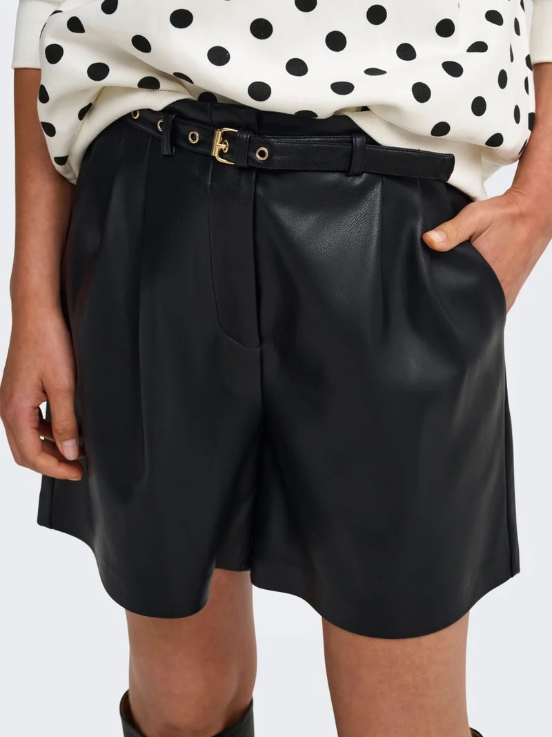 ONLHEIDI FAUX LEATHER SHORTS OTW NOOS