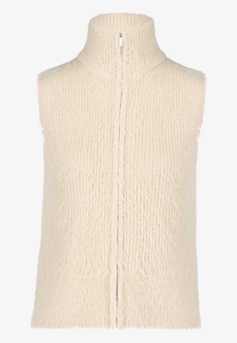 Strickweste mit Reißverschluss