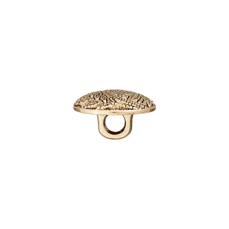 Polyesterknopf Öse, metallisiert 15mm altgold