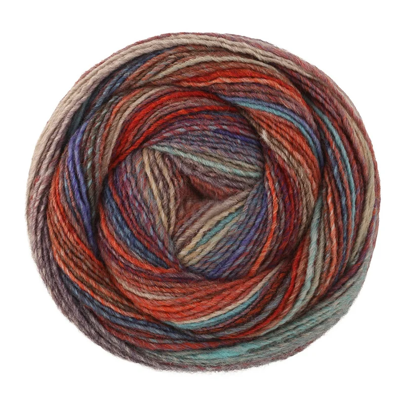 Lana Grossa Gomitolo Intenso 240 Türkis/Blau/Dunkel-/Graurot/Rot/Orange/Graugrün/Beige/Graubraun