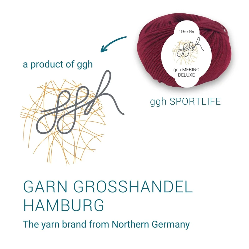 ggh Merino Deluxe - 300g Set (6x50g) - 010 - Bordeauxrot