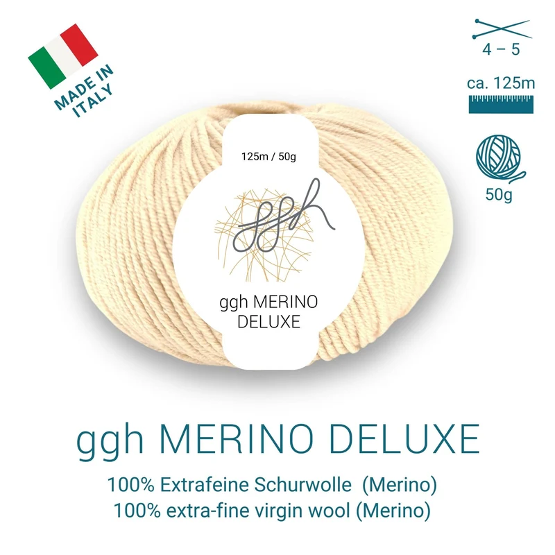 ggh Merino Deluxe - 300g Set (6x50g) - 009 - Creme