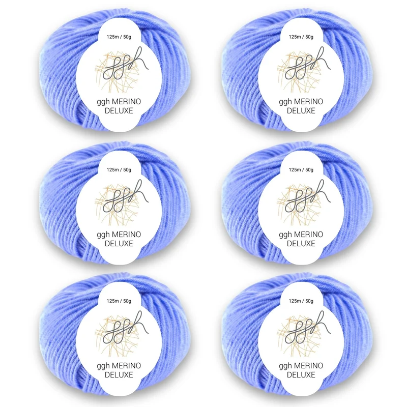 ggh Merino Deluxe - 300g Set (6x50g) - 023 - Hellblau