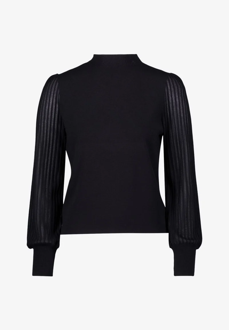 Damen Pullover mit transparenten Ärmeln