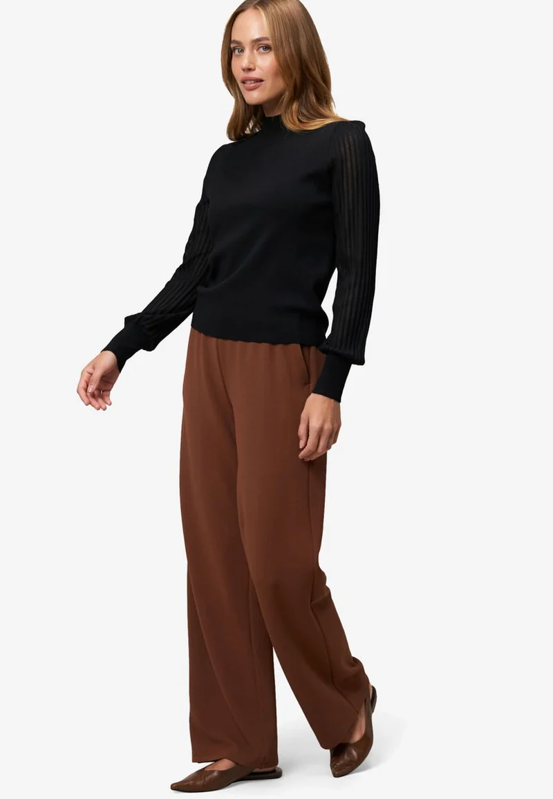 Damen Pullover mit transparenten Ärmeln
