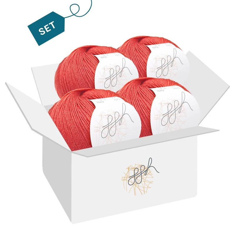 ggh Lacy | Set mit 4 x 25g (insg. 100g) - 027 - Marsrot