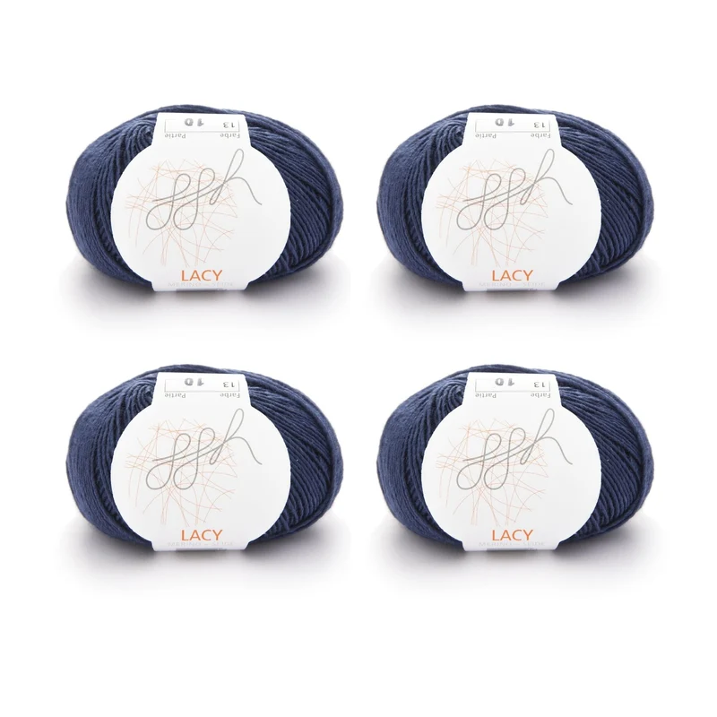 ggh Lacy | Set mit 4 x 25g (insg. 100g) - 013 - Dunkelblau