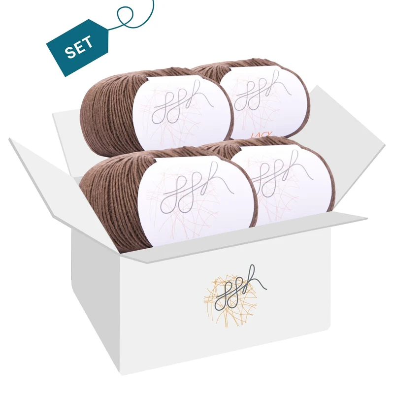 ggh Lacy | Set mit 4 x 25g (insg. 100g) - 018 - Braun