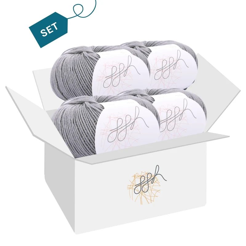 ggh Lacy | Set mit 4 x 25g (insg. 100g) - 020 - Grau