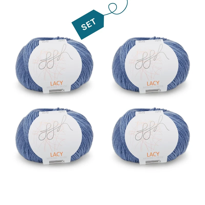 ggh Lacy | Set mit 4 x 25g (insg. 100g) - 021 - Blau