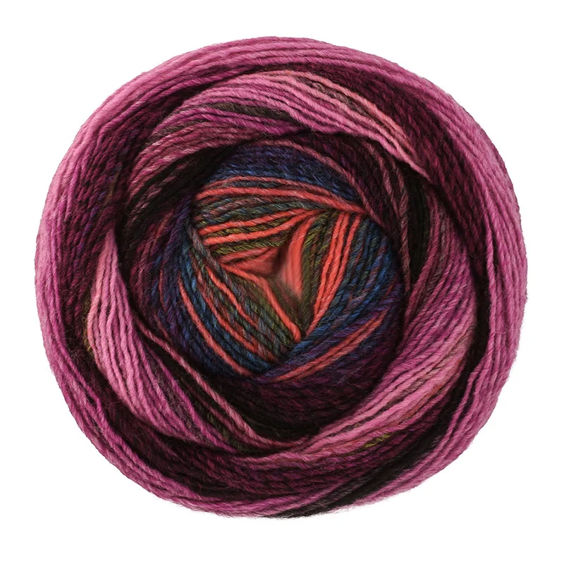 Lana Grossa Gomitolo Modo 623 Schwarz/Graurot/Koralle/Rosa/Dunkelpetrol/Dunkeloliv/Burgund/Fuchsia