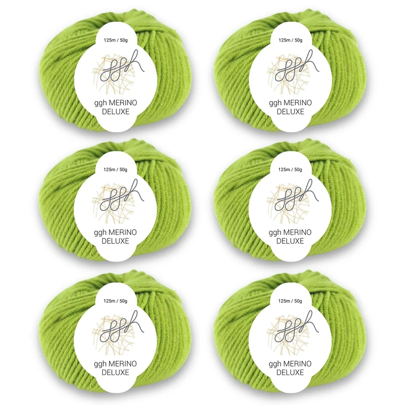ggh Merino Deluxe - 300g Set (6x50g) - 020 - Moos