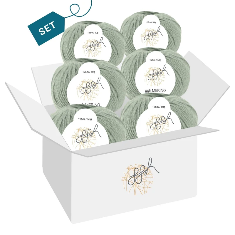 ggh Merino Deluxe - 300g Set (6x50g) - 018 - Schilfgrün