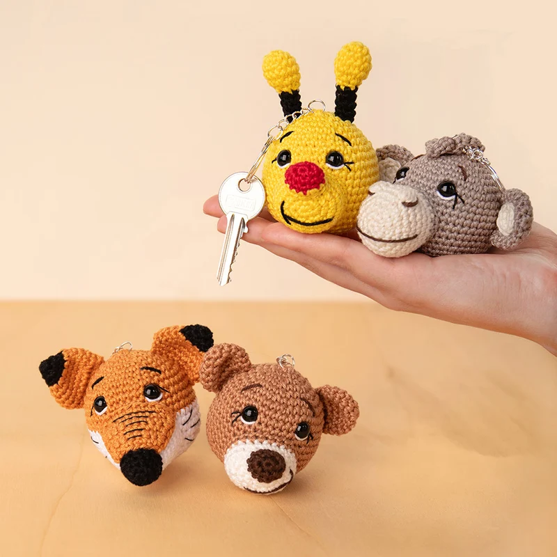 Schlüsselanhänger-Set 4 – Häkelpaket – Sandra Bekx
