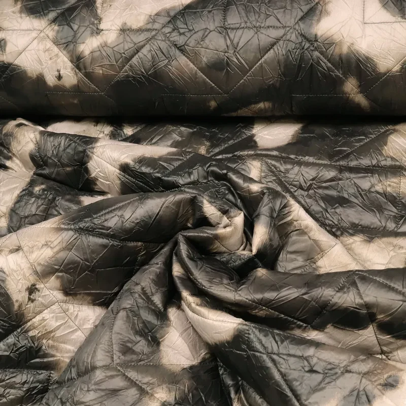 No. 1404 Steppstoff Camouflage crinkle anthrazit | braun