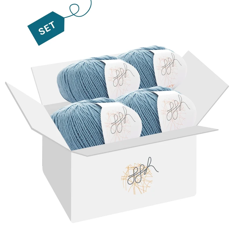 ggh Lacy | Set mit 4 x 25g (insg. 100g) - 004 - Eisblau
