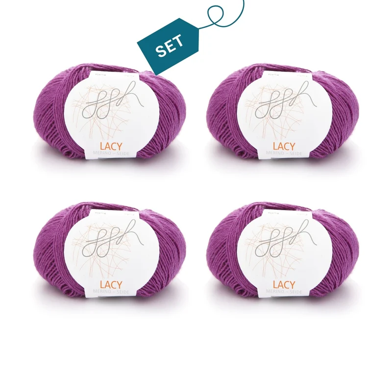 ggh Lacy | Set mit 4 x 25g (insg. 100g) - 012 - Zyklam