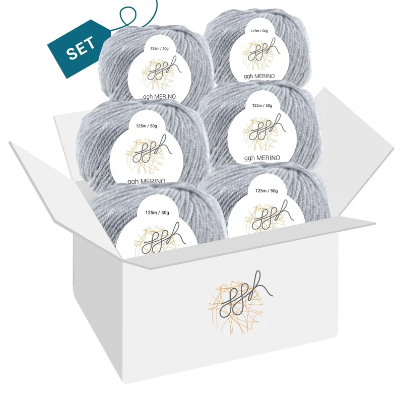 ggh Merino Deluxe - 300g Set (6x50g) - 005 - Grau
