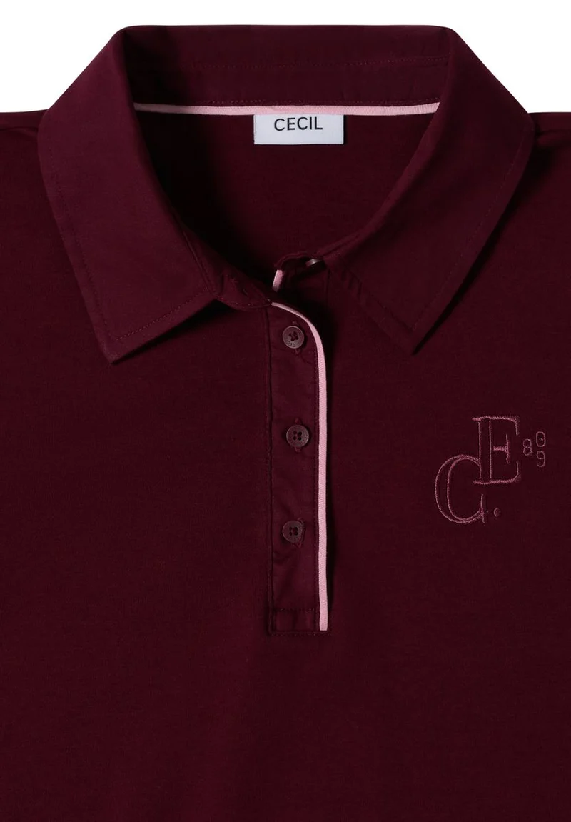 Langarm Poloshirt mit Knöpfen