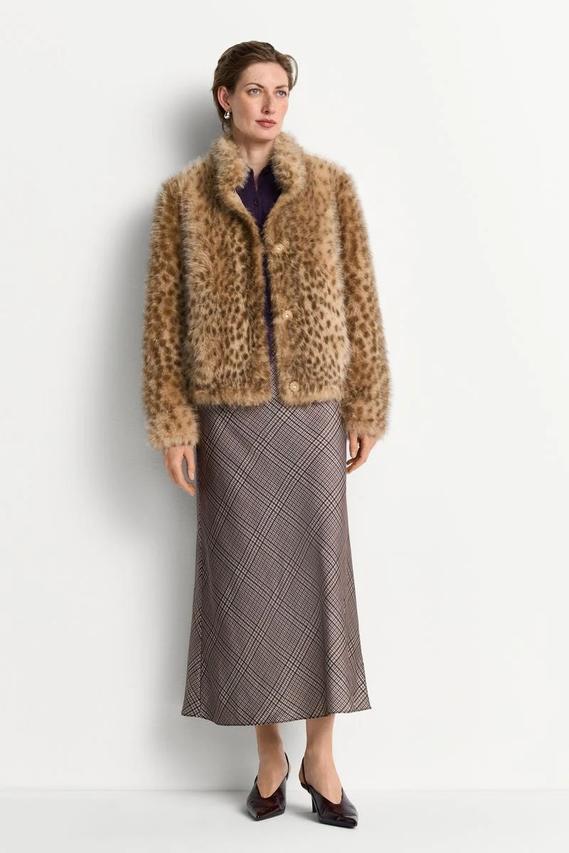 Marbled Faux Fur Jacket