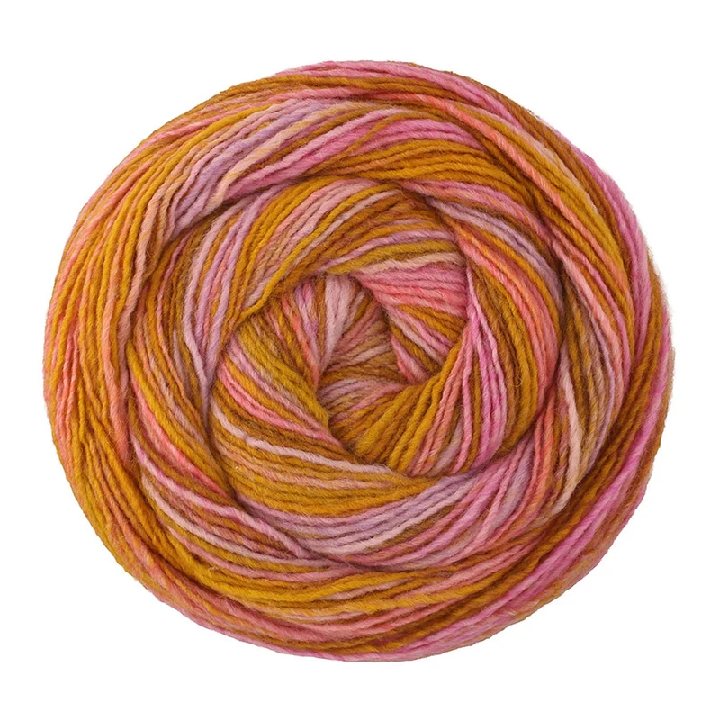 Lana Grossa Gomitolo Disegno 524 Wüstengelb/Flieder/Rosa/Rosa/Gelbbraun